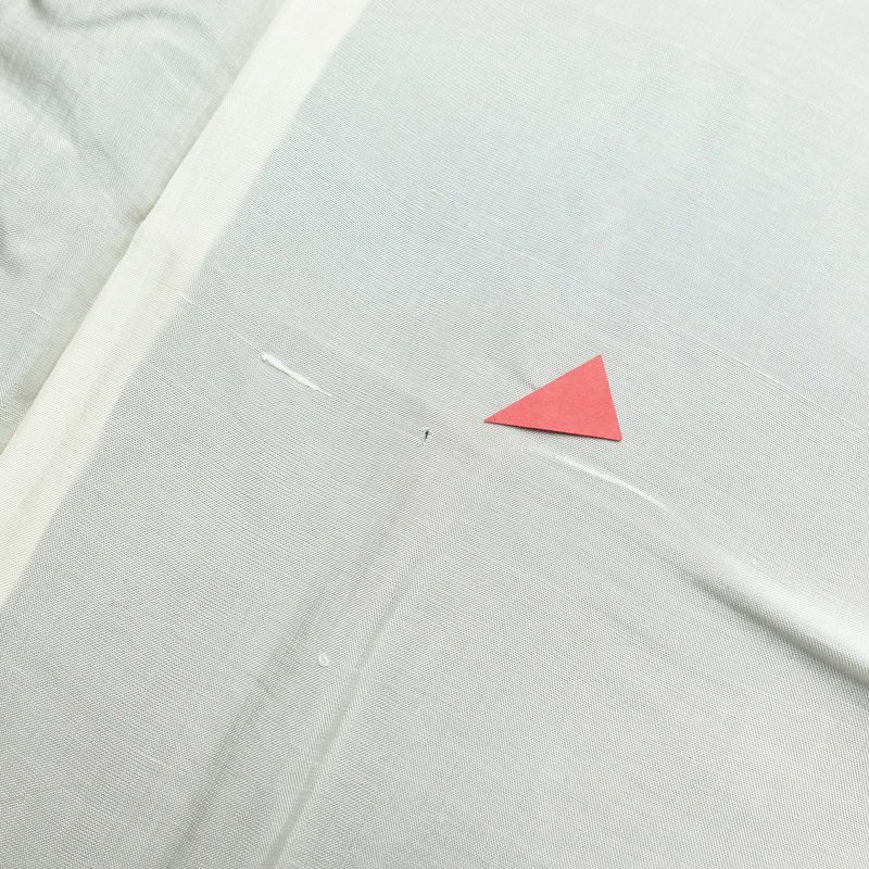 付け下げ しつけ糸付き 正絹 木の葉・植物柄 袷仕立て 身丈159cm 裄丈68cm 附下 着物 茶_画像19