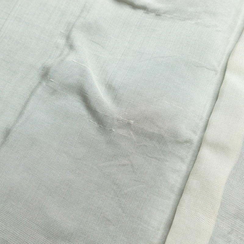 付け下げ しつけ糸付き 正絹 木の葉・植物柄 袷仕立て 身丈159cm 裄丈68cm 附下 着物 茶_画像20