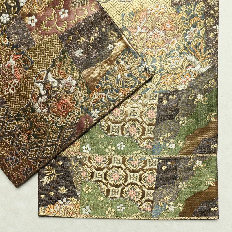 袋帯 六通柄 フォーマル用 正絹 古典柄 箔 茶_画像13