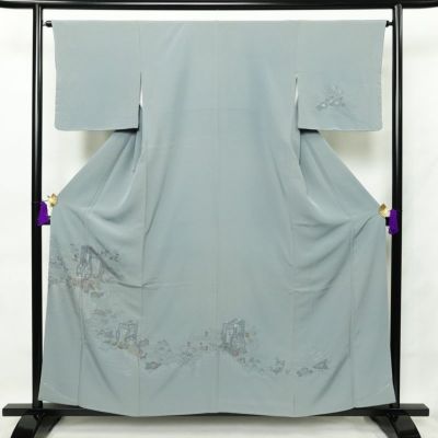 付け下げ 正絹 木の葉・植物柄 袷仕立て 身丈164.5cm 裄丈64cm 付け下げ 正絹 木の葉・植物柄 袷仕立て 身丈164.5cm 裄丈64cm