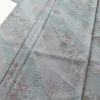 小紋 良品 しつけ糸付き 縮緬 正絹 古典柄 袷仕立て 身丈163.5cm 裄丈65.5cm 小紋着物 緑・うぐいす色_画像5