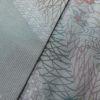 小紋 良品 しつけ糸付き 縮緬 正絹 古典柄 袷仕立て 身丈163.5cm 裄丈65.5cm 小紋着物 緑・うぐいす色_画像7