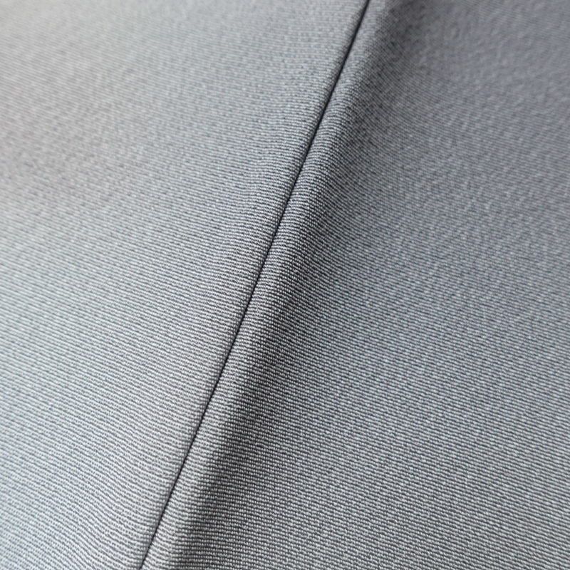 付け下げ 白川丈山 落款入り 正絹 風景柄 縮緬 袷仕立て 身丈159cm 裄丈65.5cm 箔 フォーマル 附下 着物 グレー_画像8