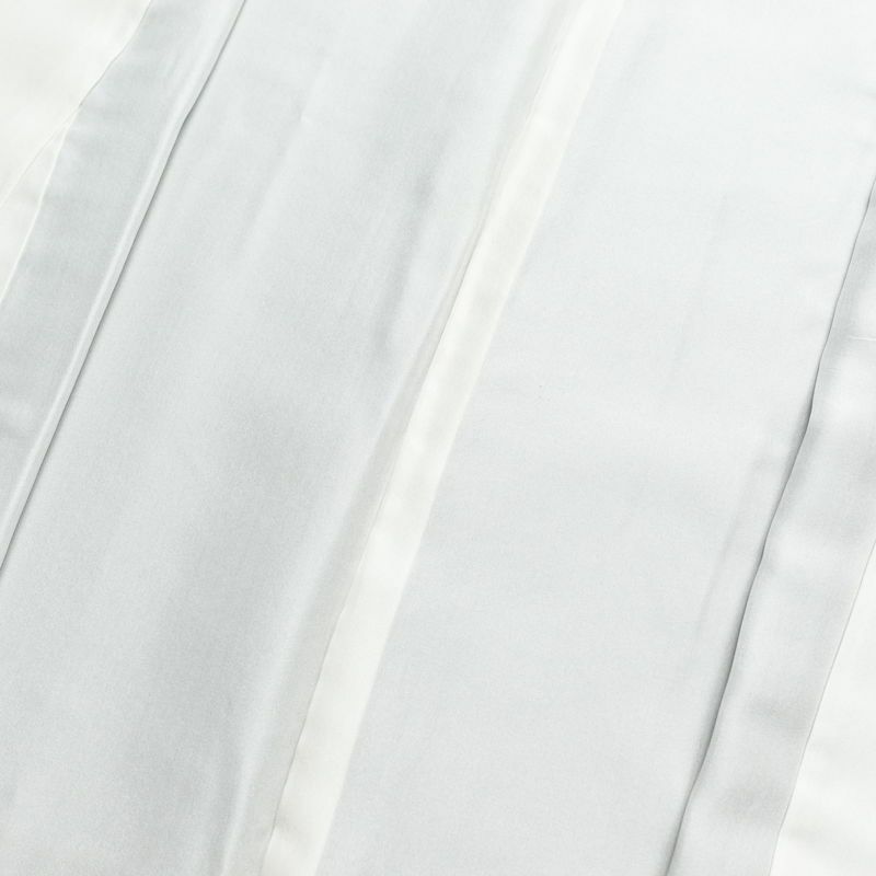 付け下げ 白川丈山 落款入り 正絹 風景柄 縮緬 袷仕立て 身丈159cm 裄丈65.5cm 箔 フォーマル 附下 着物 グレー_画像19