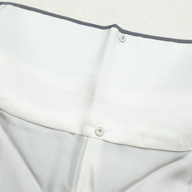 付け下げ 白川丈山 落款入り 正絹 風景柄 縮緬 袷仕立て 身丈159cm 裄丈65.5cm 箔 フォーマル 附下 着物 グレー_画像20