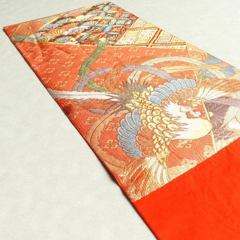 袋帯 佐賀錦 六通柄 フォーマル用 正絹 古典柄 赤・朱_画像18