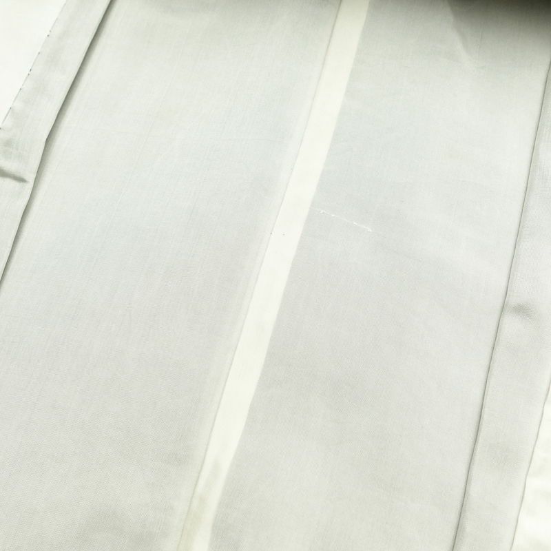 紬 しつけ糸付き 正絹 木の葉・植物柄 袷仕立て 身丈160cm 裄丈67.5cm 紬着物 茶_画像14