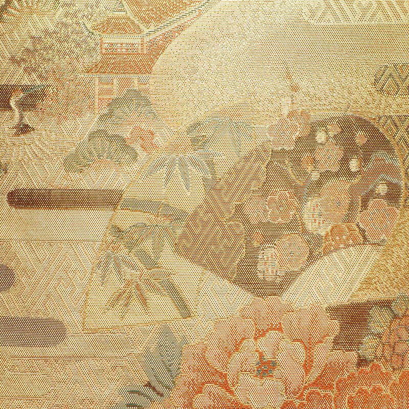 袋帯 六通柄 良品 フォーマル用 正絹 古典柄 金・銀_画像3