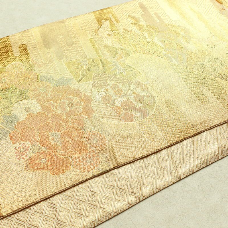 袋帯 六通柄 良品 フォーマル用 正絹 古典柄 金・銀_画像13