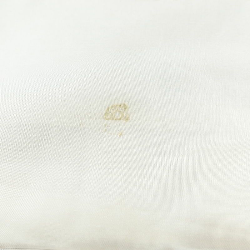 付け下げ 良品 縮緬 正絹 幾何学柄・抽象柄 袷仕立て 身丈169cm 裄丈68cm 一部しつけ糸付き 附下 共八掛 紫・藤色_画像19