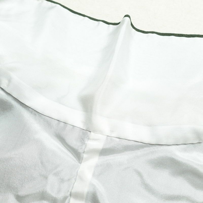 付け下げ 良品 縮緬 正絹 古典柄 袷仕立て 身丈159cm 裄丈66.5cm 附下 着物 緑・うぐいす色_画像17