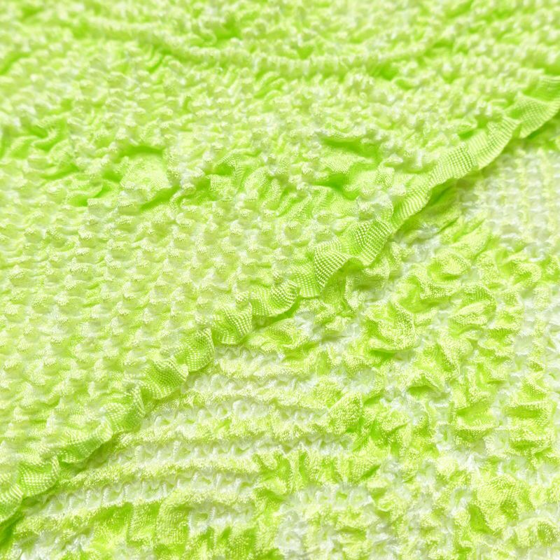 帯揚げ 良品 絞り 正絹 花柄 緑・うぐいす色_画像3