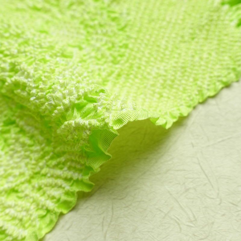 帯揚げ 良品 絞り 正絹 花柄 緑・うぐいす色_画像9