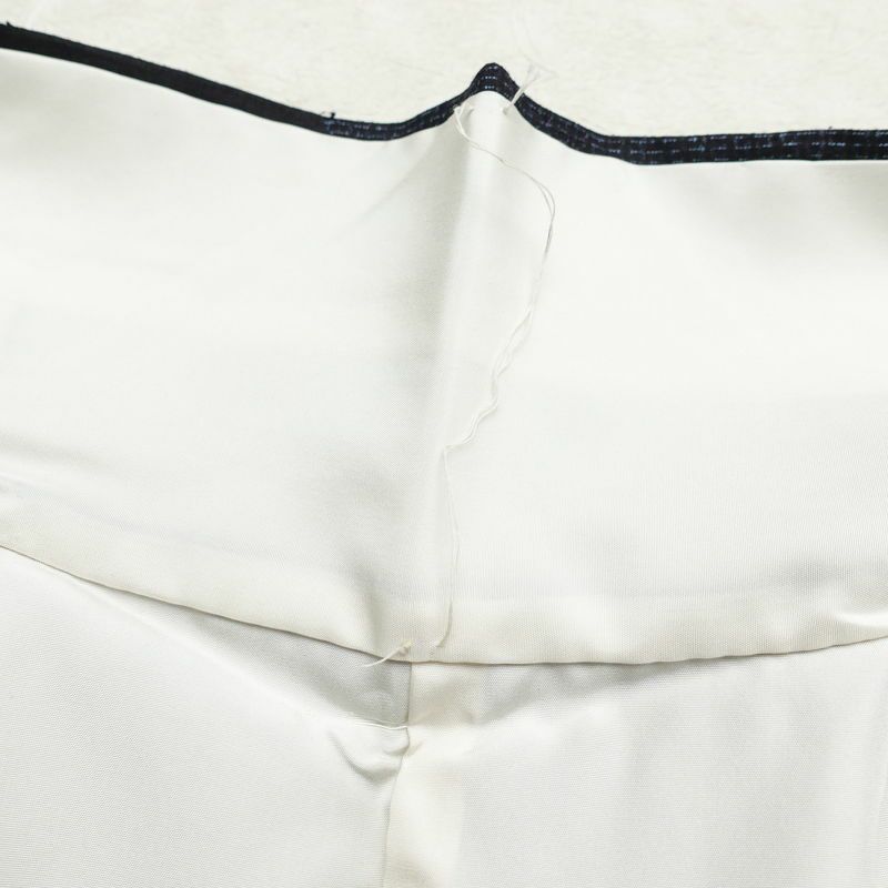 紬 正絹 幾何学柄・抽象柄 袷仕立て 身丈156cm 裄丈63.5cm 多色使い_画像13