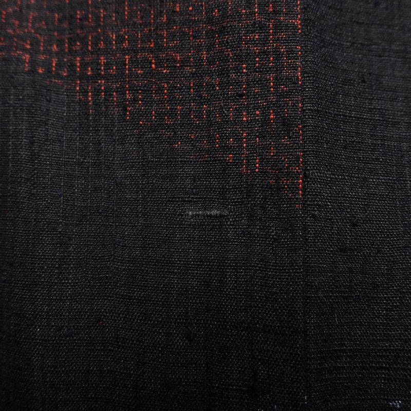 紬 正絹 幾何学柄・抽象柄 袷仕立て 身丈156cm 裄丈63.5cm 多色使い_画像19