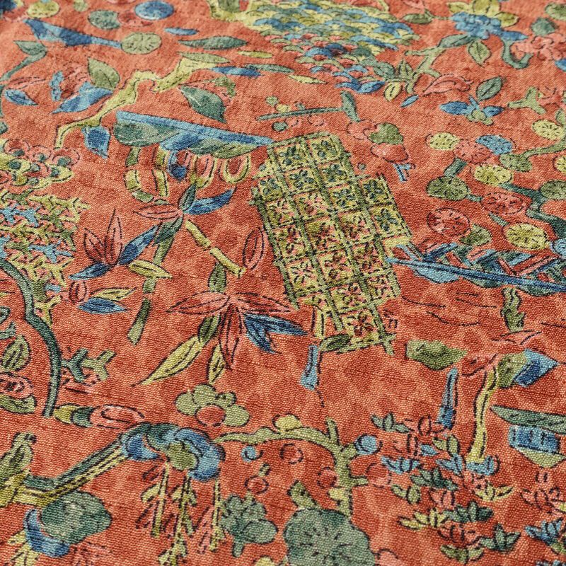 紬 良品 後染め 正絹 幾何学柄・抽象柄 袷仕立て 身丈153cm 裄丈64cm 茶_画像6