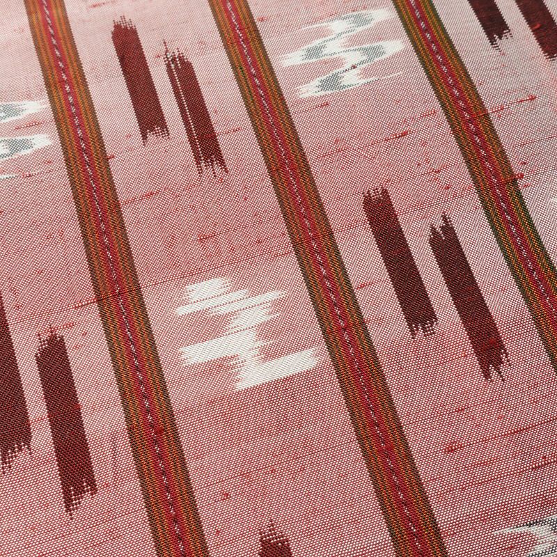 紬 良品 正絹 縞柄・線柄 袷仕立て 身丈157cm 裄丈63.5cm ピンク_画像7