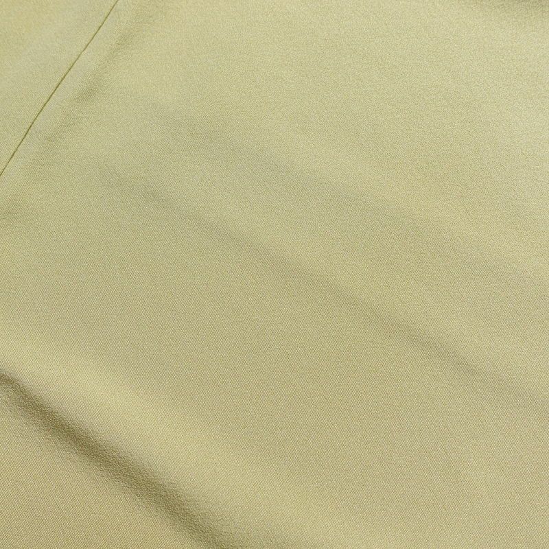 色留袖 落款入り 作家物 縮緬 一つ紋付き 正絹 風景柄 袷仕立て 身丈158cm 裄丈65.5cm 共八掛 フォーマル 着物 緑・うぐいす色_画像19