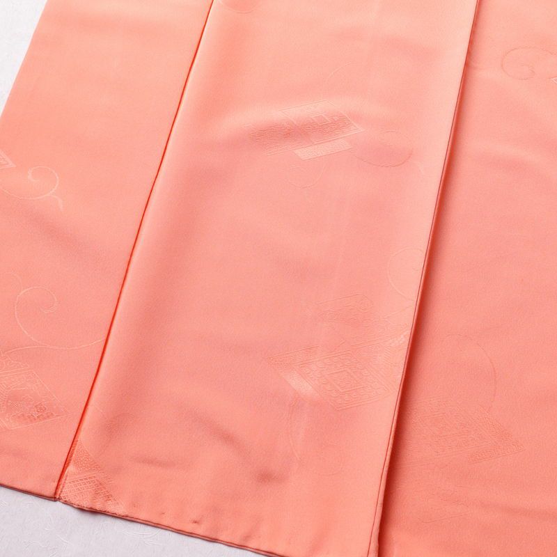 色無地 ポリエステル 古典柄 袷仕立て 身丈163.5cm 裄丈67cm 着物 ピンク_画像4