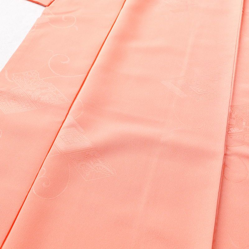 色無地 ポリエステル 古典柄 袷仕立て 身丈163.5cm 裄丈67cm 着物 ピンク_画像5