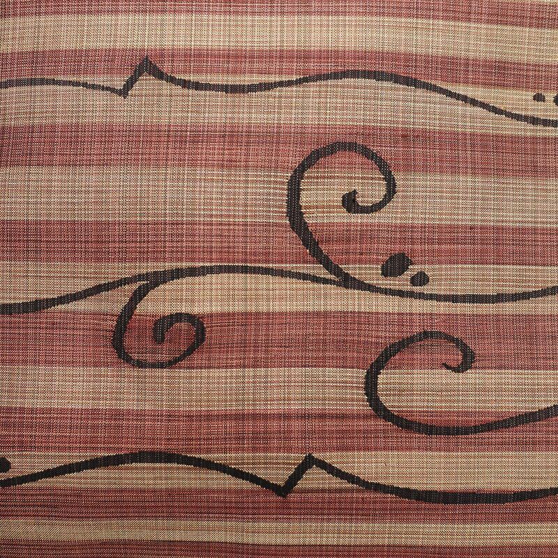 名古屋帯 太鼓柄 良品 正絹 幾何学柄・抽象柄 名古屋仕立て 小豆・エンジ_画像2