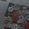 大島紬 証紙なし 正絹 花柄 袷仕立て 身丈169cm 裄丈66cm 黒_画像7