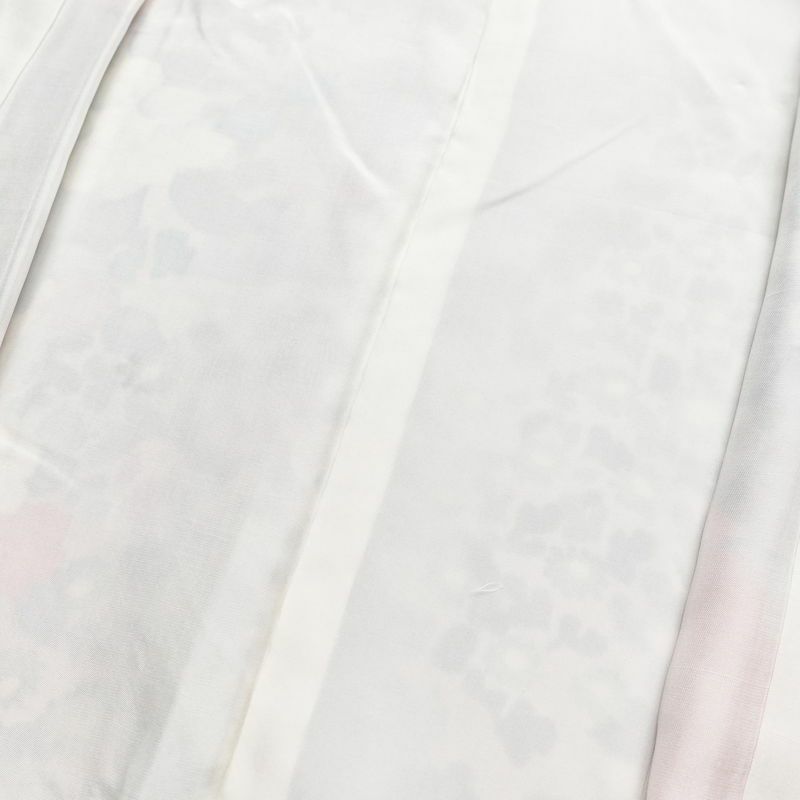 小紋 美品 しつけ糸付き 総柄 正絹 花柄 袷仕立て 身丈158cm 裄丈63.5cm 小紋着物 多色使い_画像15