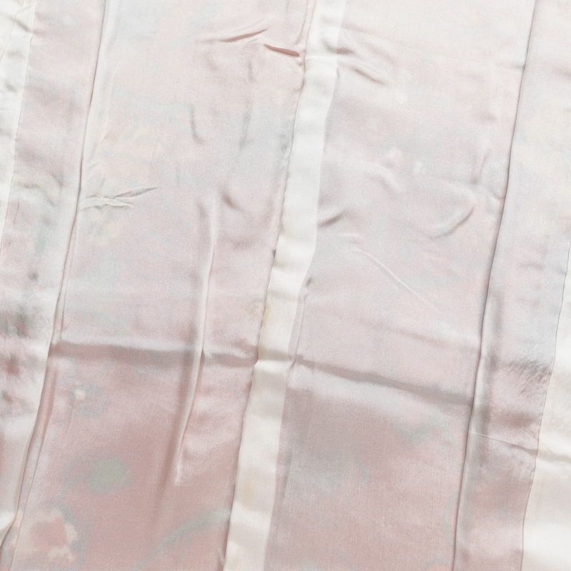 小紋 縮緬 総柄 正絹 花柄 袷仕立て 身丈164.5cm 裄丈65cm 橙_画像17