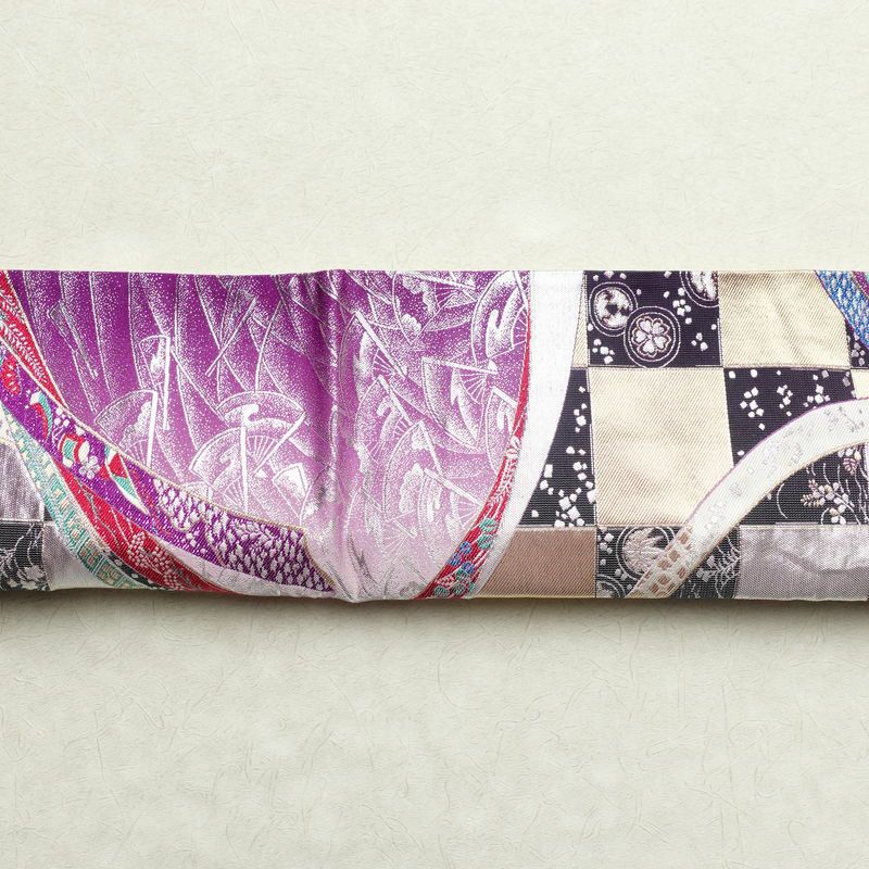 袋帯 六通柄 フォーマル用 正絹 古典柄 多色使い_画像14