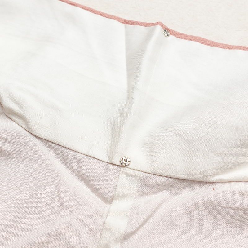 色無地 しつけ糸付き 正絹 幾何学柄・抽象柄 袷仕立て 着物 ピンク_画像17