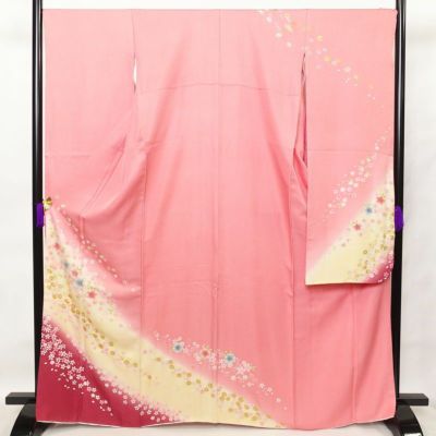 振袖 辻が花 作家物 孝美 良品 絞り 身丈168cm 裄丈67cm 正絹 金彩 花