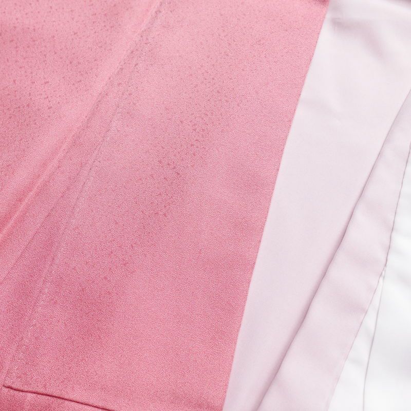 振袖 正絹 花柄 袷仕立て 身丈166cm 裄丈69cm 箔 金彩 フォーマル 着物 成人式 ピンク_画像16