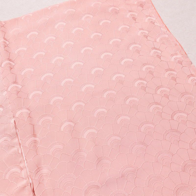 付け下げ しつけ糸付き 正絹 流水・波柄 袷仕立て 身丈157.5cm 裄丈66cm 刺繍 附下 着物 ピンク_画像12