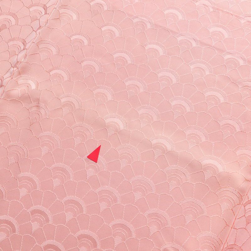 付け下げ しつけ糸付き 正絹 流水・波柄 袷仕立て 身丈157.5cm 裄丈66cm 刺繍 附下 着物 ピンク_画像20