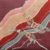 袋帯 紬地 太鼓柄 良品 一般用 正絹 木の葉・植物柄 刺繍 紫・藤色_画像2