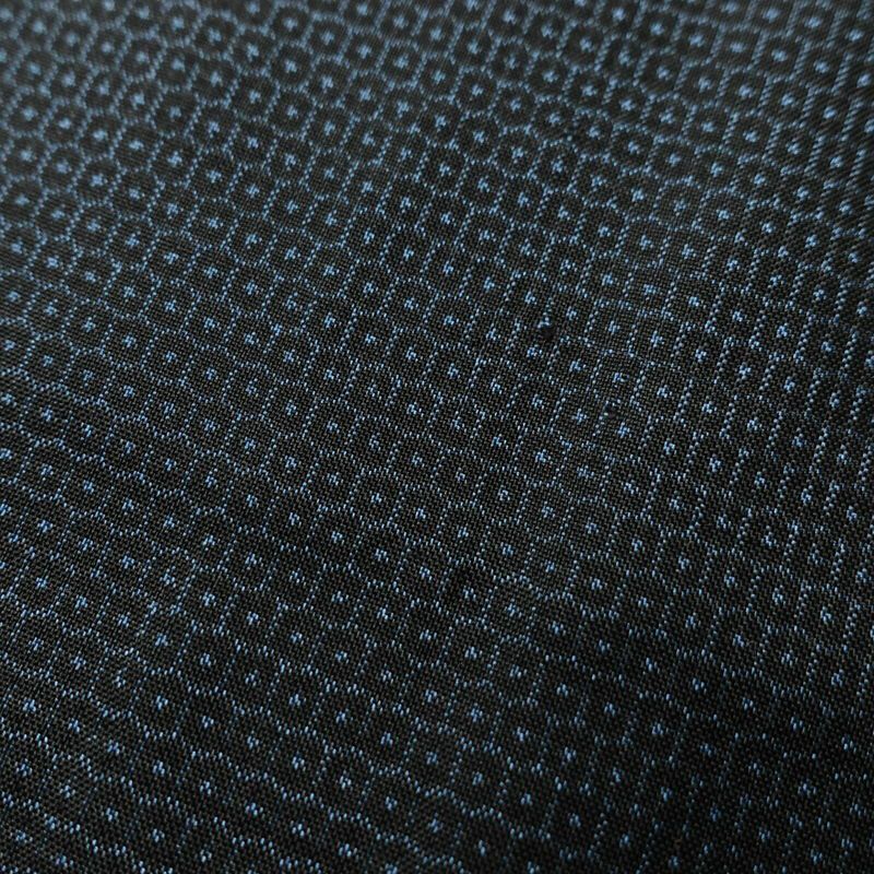 男性用 着物 羽織 セット アンサンブル しつけ糸付き 正絹 亀甲柄 袷仕立て 身丈148cm 裄丈68.5cm 着物と羽織 2点セット 青・紺_画像8