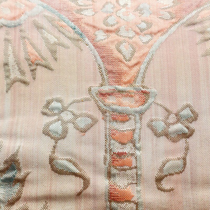 袋帯 六通柄 ふくれ織 フォーマル用 混紡 幾何学柄・抽象柄 ピンク_画像4