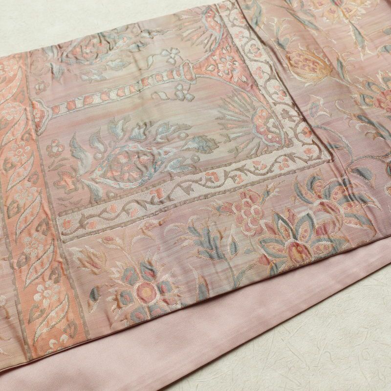 袋帯 六通柄 ふくれ織 フォーマル用 混紡 幾何学柄・抽象柄 ピンク_画像12