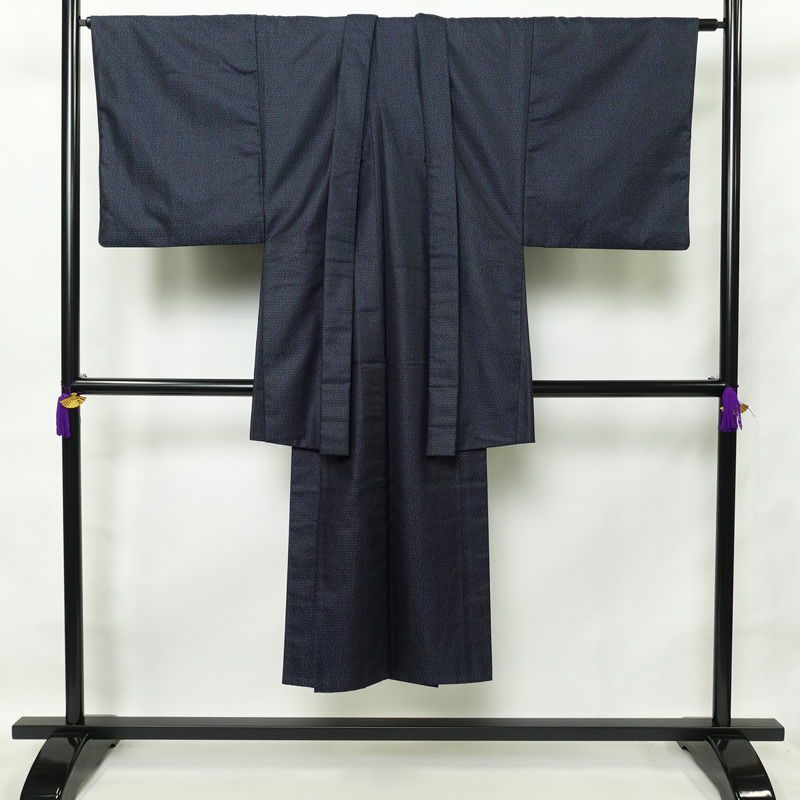 男性用 紬着物 美品 しつけ糸付き アンサンブル 羽織 着物 2点 セット 