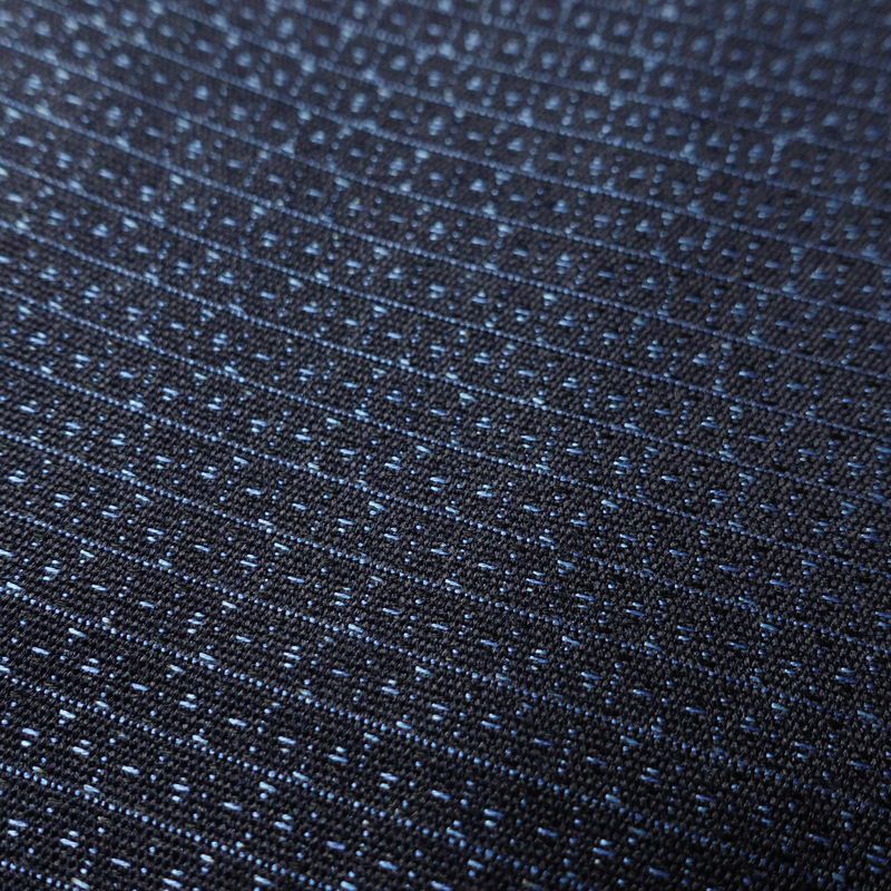 男性用 着物 アンサンブル 羽織 長襦袢 着物 しつけ糸付き ウール 亀甲柄 単衣仕立て 3点セット 身丈140cm 裄丈69cm 青・紺_画像7