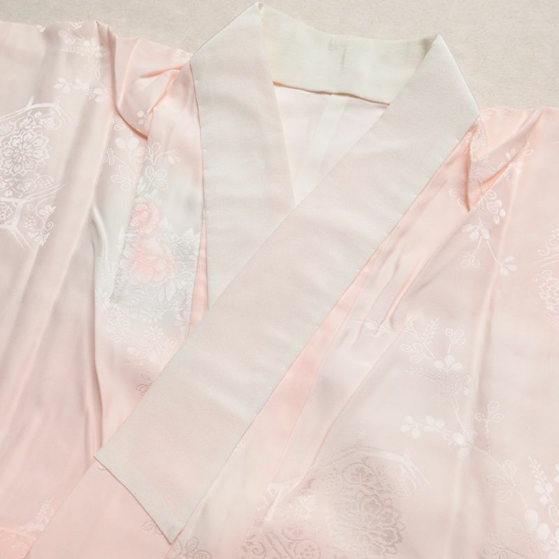 振袖 長襦袢セット 良品 金駒刺繍 正絹 古典柄 蝶 金彩 袷仕立て 身丈155.5cm 裄丈64cm 2点セット 	成人式 赤・朱_画像16