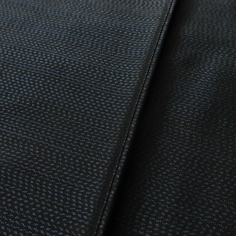 紬 良品 アンサンブル 2点セット しつけ糸付き 正絹 幾何学柄・抽象柄 袷仕立て 身丈161cm 裄丈67.5cm 着物セット 青・紺_画像9