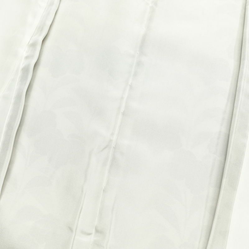 小紋 付け下げ小紋 正絹 花柄 袷仕立て 身丈157cm 裄丈67cm 刺繍 一部しつけ糸付き ベージュ_画像18