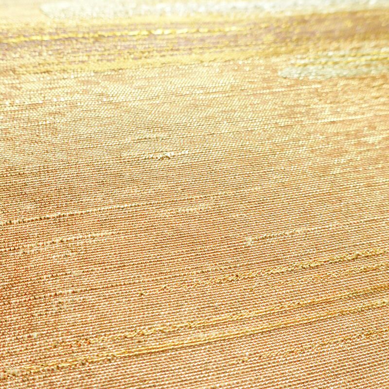 袋帯 六通柄 良品 フォーマル用 正絹 雲柄 金通し 橙_画像6