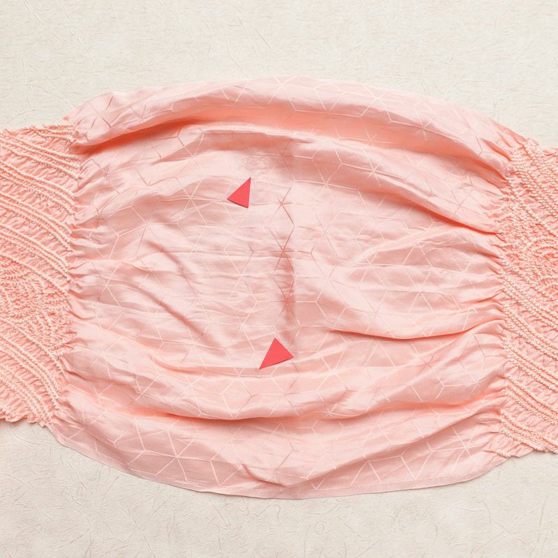 帯揚げ 絞り 正絹 古典柄 ピンク_画像9