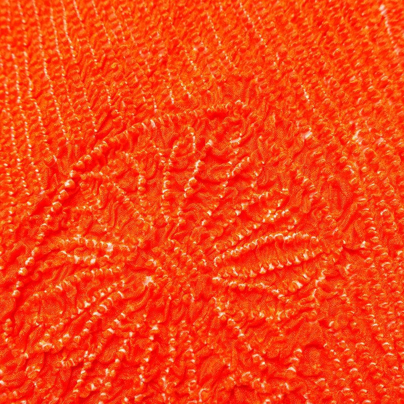 帯揚げ 良品 絞り 正絹 帯あげ 亀甲柄 橙_画像6