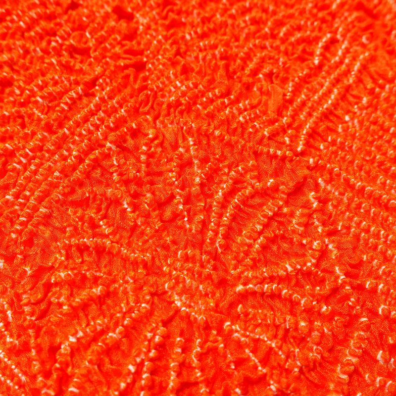 帯揚げ 良品 絞り 正絹 帯あげ 亀甲柄 橙_画像7