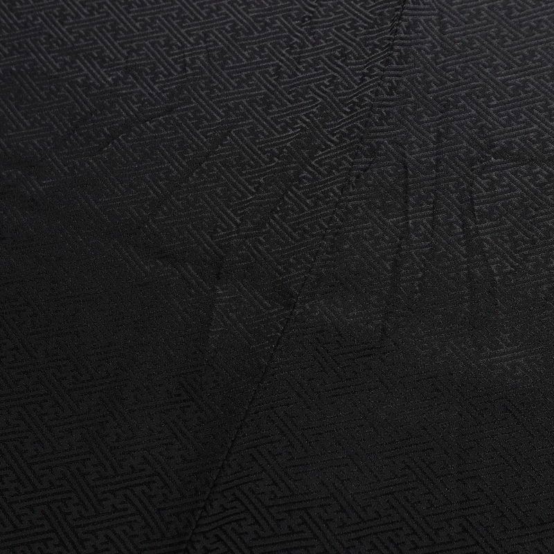 付け下げ 絞り 綸子 正絹 古典柄 袷仕立て 身丈159cm 裄丈67cm 金彩 着物 附下 黒_画像11