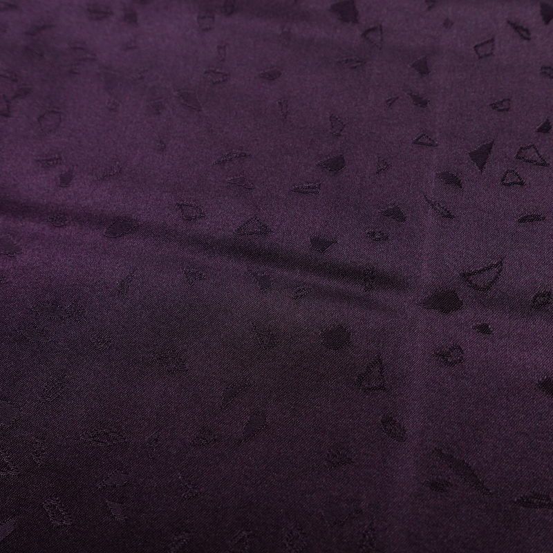 色無地 一つ紋付き 正絹 幾何学柄・抽象柄 袷仕立て 身丈161.5cm 裄丈65.8cm 一部しつけ糸付き 紫・藤色_画像6