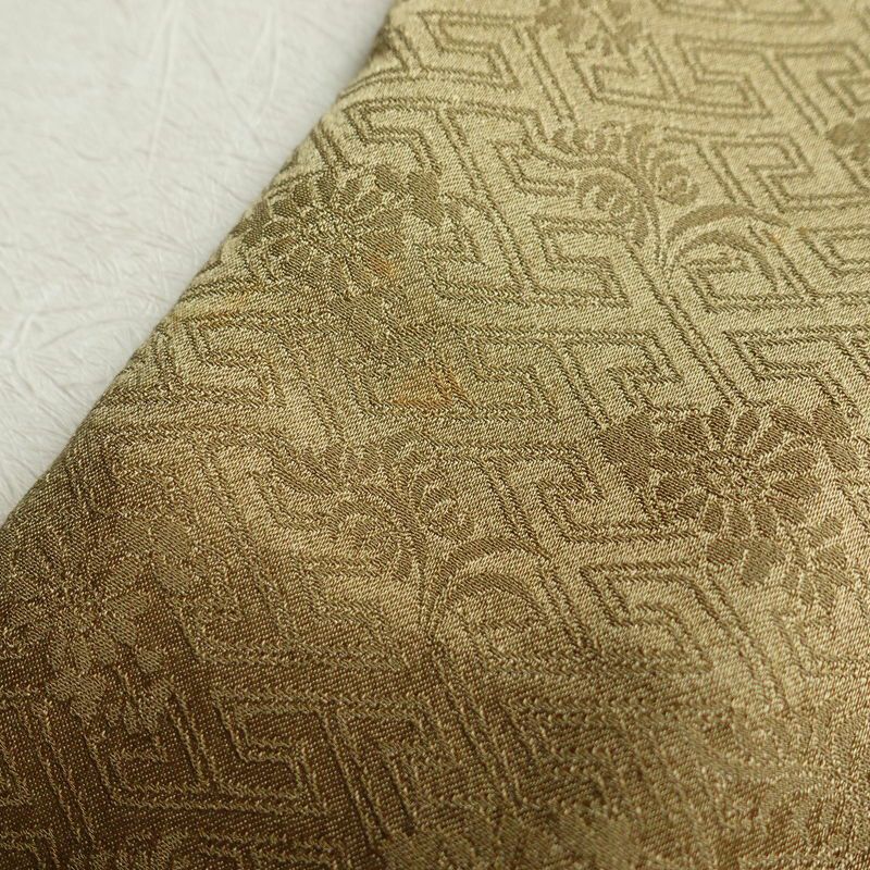 訪問着 金駒刺繍 絞り 正絹 花柄 袷仕立て 身丈157cm 裄丈64cm 刺繍 金彩 フォーマル 着物 緑・うぐいす色_画像14